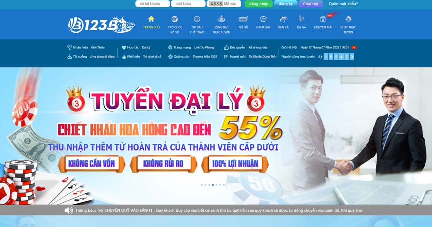 Hướng dẫn anh em cách tham gia đại lý 123B và nhận ưu đãi hấp dẫn